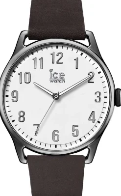 Ice-Watch - ICE time Dark brown White - Men's wristwatch with leather strap - 013044 (Large)