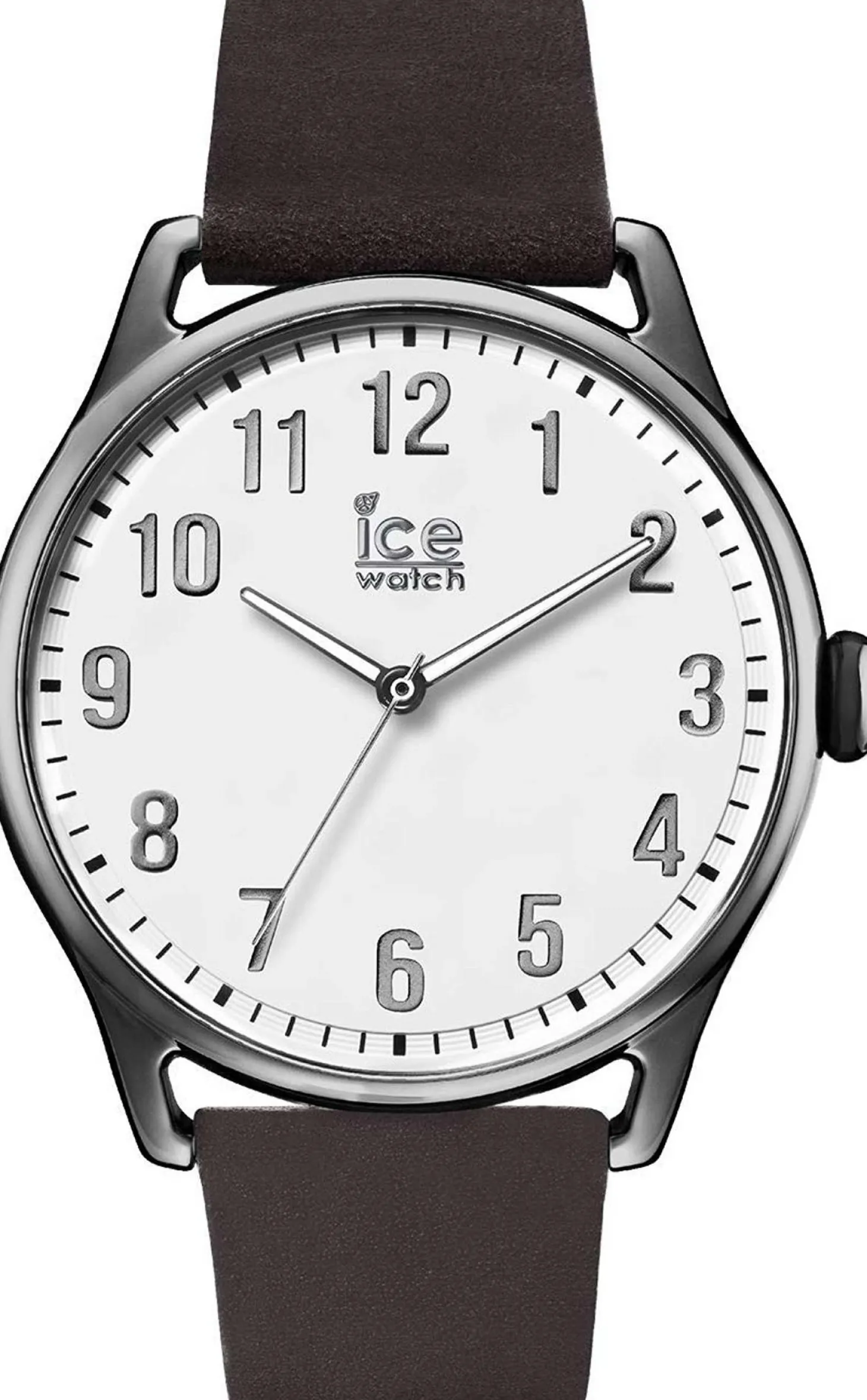 Ice-Watch - ICE time Dark brown White - Men's wristwatch with leather strap - 013044 (Large)