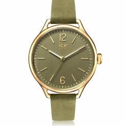 Ice-Watch - Ice Time Khaki - Grün Damenuhr mit Lederarmband - 013056 (Medium)