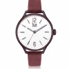 Ice-Watch - Ice Time Red Purple - Rot Damenuhr mit Lederarmband - 013062 (Medium)