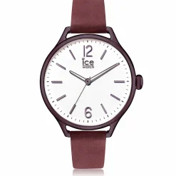 Ice-Watch - Ice Time Red Purple - Rot Damenuhr mit Lederarmband - 013062 (Medium)