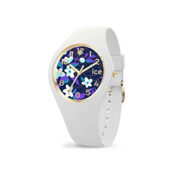 Ice-Watch Analoguhr Damen ICE Flower Digital purple Small weiß lila 021734