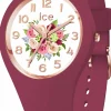 Ice-Watch Armbanduhr Damen ICE Flower Anemone bouquet Small bordeaux weiß 021736