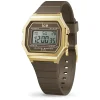 Ice‑Watch Armbanduhr Damen Ice Digit Retro Braun Gold 023227
