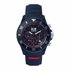 Ice-Watch Chronograph Herrenuhr ICE chrono Dark blue Red Medium dunkelblau rot 021425