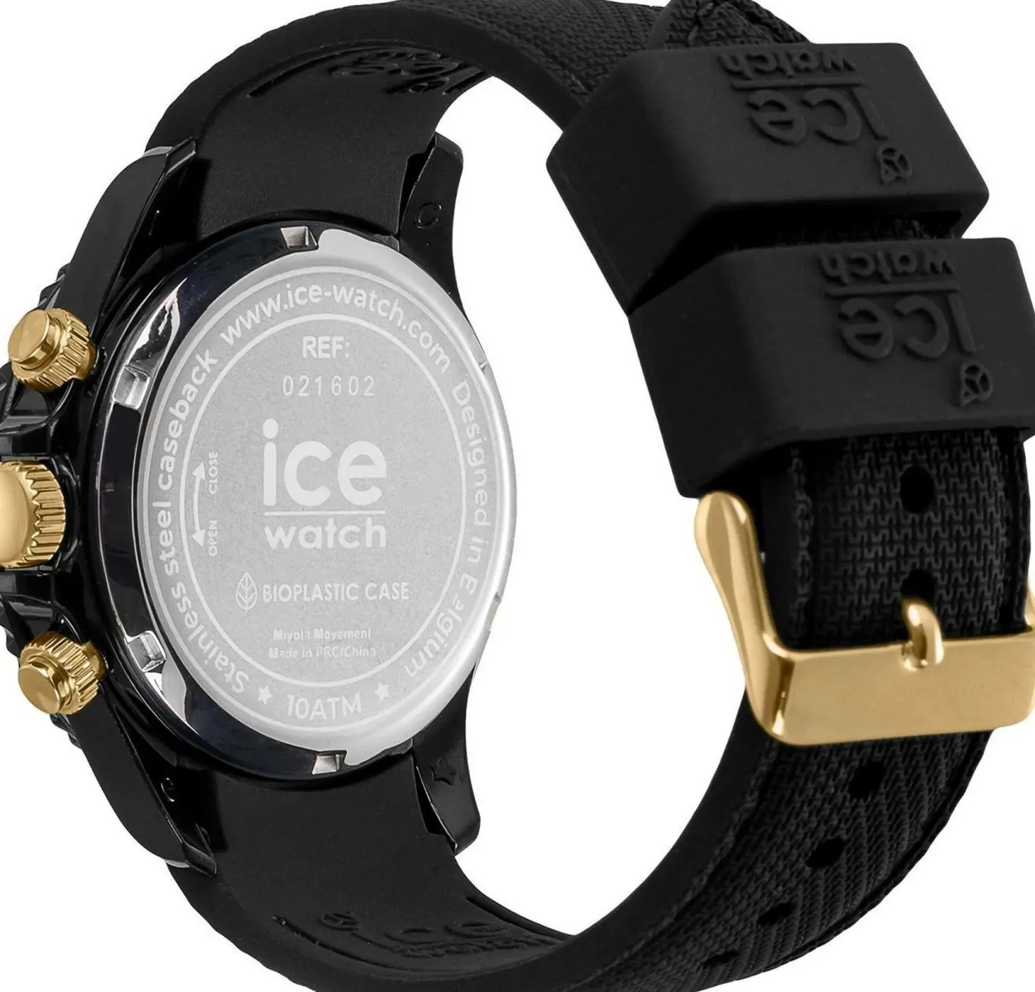 Ice-Watch Chronograph Herrenuhr ICE chrono Black gold Medium schwarz gold 021602
