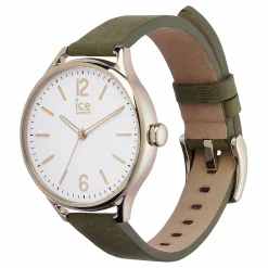 Ice‑Watch Damen Armbanduhr Ice Time Medium Khaki/Goldfarben 013058
