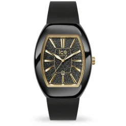 Ice‑Watch Damenuhr ICE boliday Dome Small Black Glitter Gold 024030