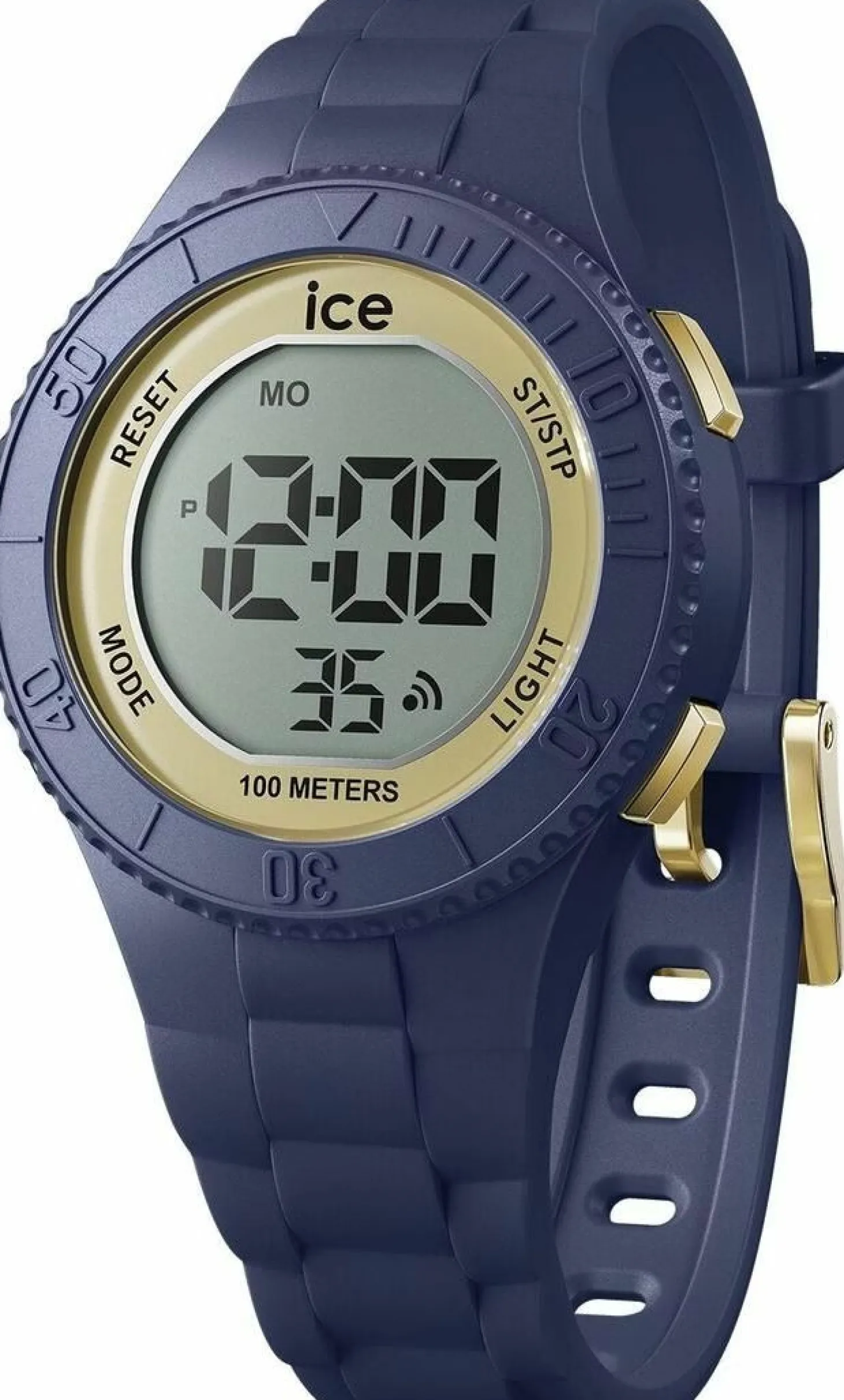 Ice-Watch Digitaluhr Damen ICE digit Dark blue gold Small dunkelblau gold 021618