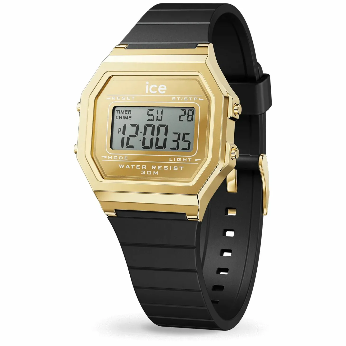 ICE-Watch Digitaluhr Damen ICE digit retro Metal gold mirror Black Gold 022731
