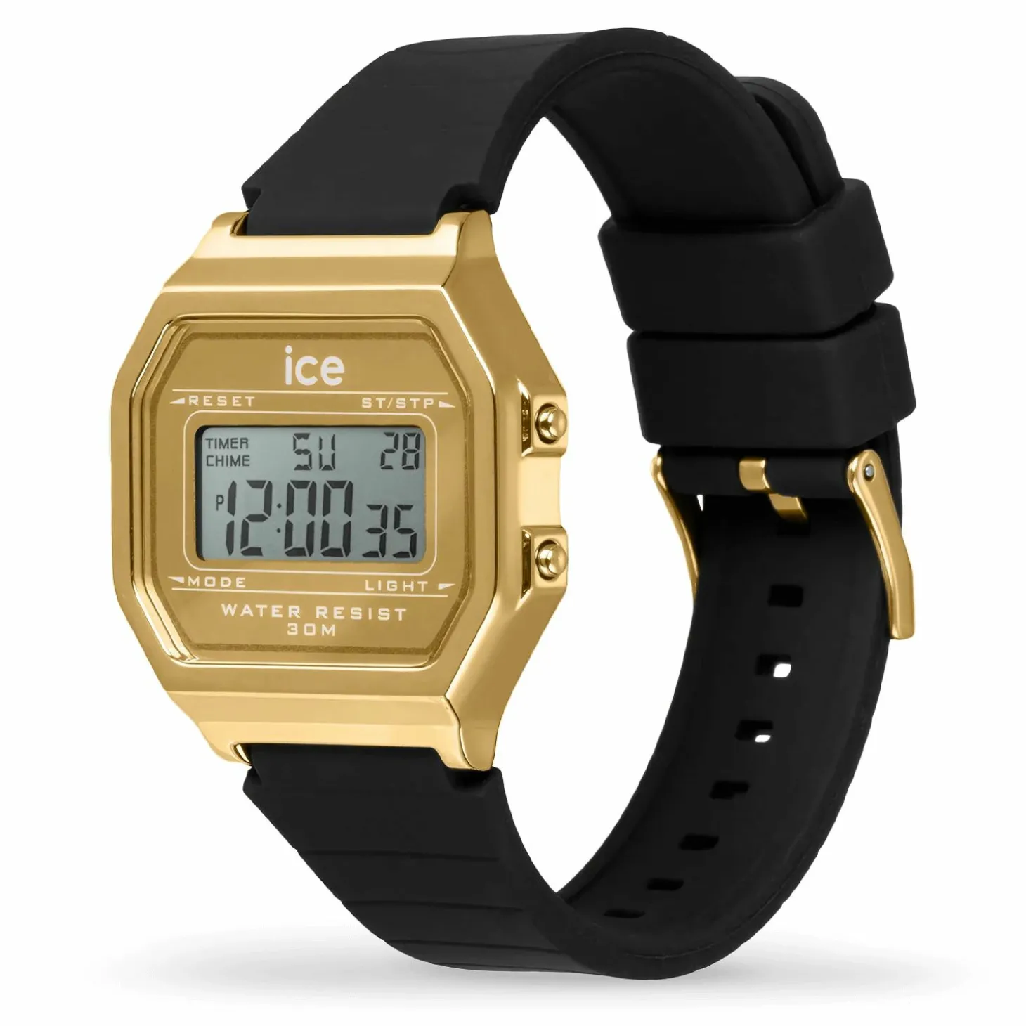 ICE-Watch Digitaluhr Damen ICE digit retro Metal gold mirror Black Gold 022731