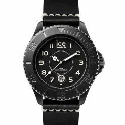Ice-Watch Herren-Armbanduhr Analog Quarz Leder HE.BK.BM.B.L.14 - 001198 ICE / HERITAGE / BLACK / LARGE 3H