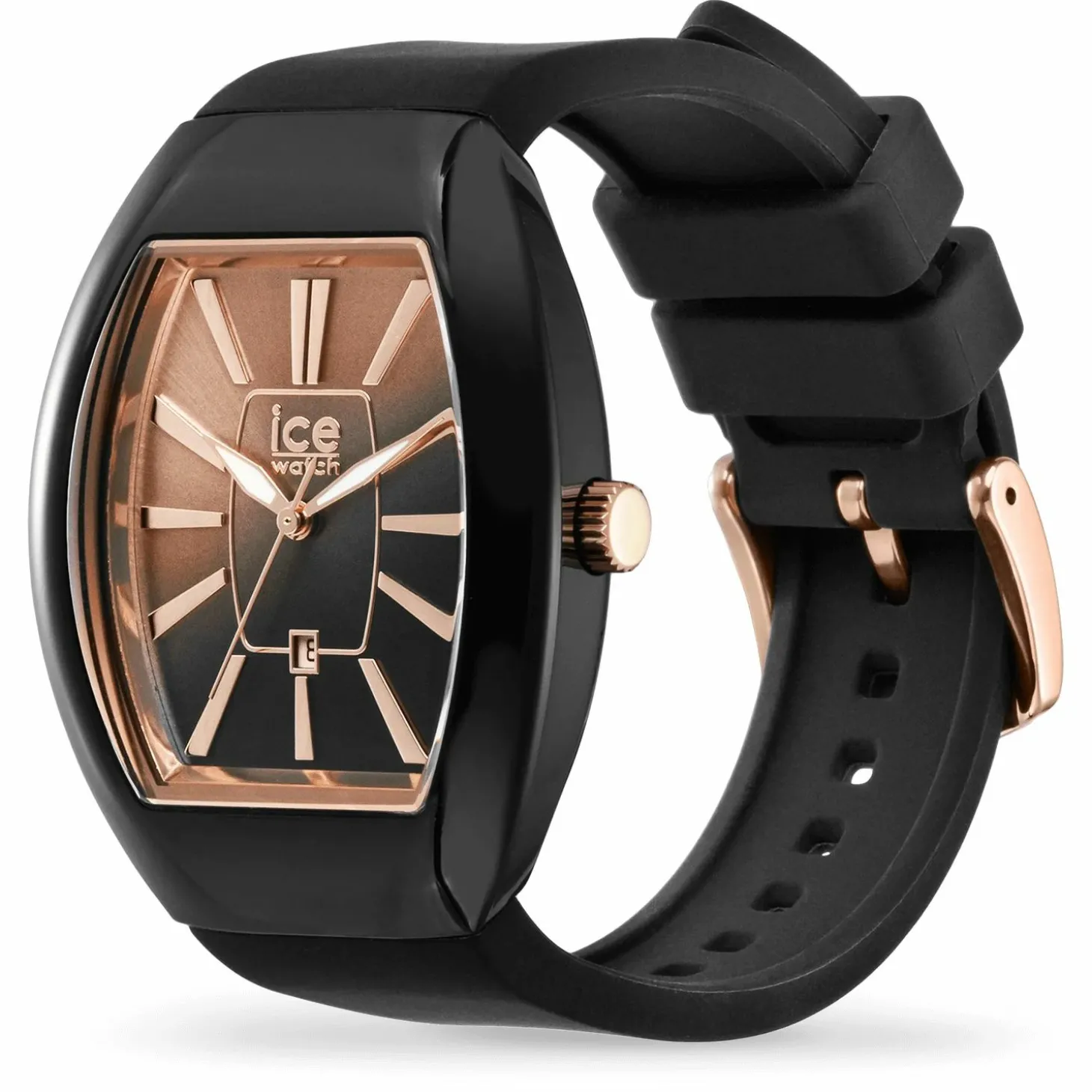 Ice‑Watch Uhr Damen ICE boliday Dome Black Sunset Rose‑Gold 024032 Small 3H+D