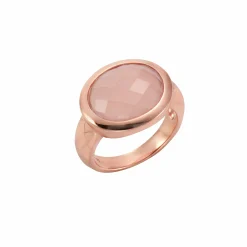 Jamelli 925 Silber rosé vergoldet mit Chalcedon Ring 41675996823646