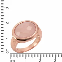Jamelli 925 Silber rosé vergoldet mit Chalcedon Ring 41675996823646