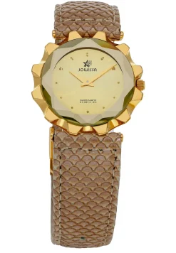 Jowissa Damenuhr Flora Lederarmband braun I.0133.M