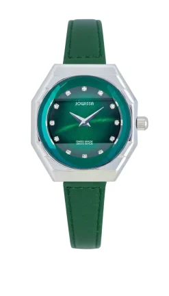 Jowissa Damenuhr Rialto grün Lederarmband I.0733.S