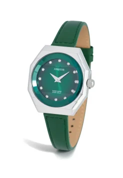 Jowissa Damenuhr Rialto grün Lederarmband I.0733.S
