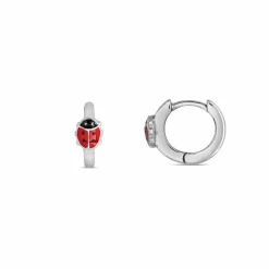 Kinder Creolen mit Marienkäfer Silber 32.1023.R