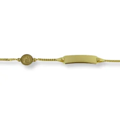 Kiner ID-Armband mit Gravurplatte Gold 801.608.14