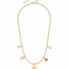 Leonardo Damen Halskette Giselle mit Mini Charm Anhängern Gelbgold 023214
