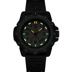 Luminox Herren Armbanduhr Commando Raider Dual Time Schwarz/Beige XL.3321