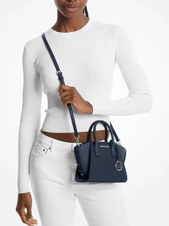 Michael Kors Handtasche Damen Avril Extra‑Small Leather Satchel Navy 35F4S4VC0L