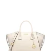 Michael Kors Handtasche Damen Avril Large Leather and Suede Satchel LT CREAM 35F4G4VS3L