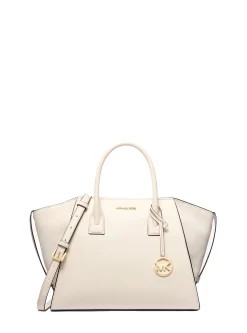 Michael Kors Handtasche Damen Avril Large Leather and Suede Satchel LT CREAM 35F4G4VS3L