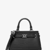 Michael Kors Handtasche Damen Reed Extra‑Small Pebbled Leather Satchel Schwarz 35F4S6RC0T