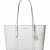 Michael Kors Handtasche Tote bags Damen Jet Set Travel Large Optic White 35F0GTVT9L