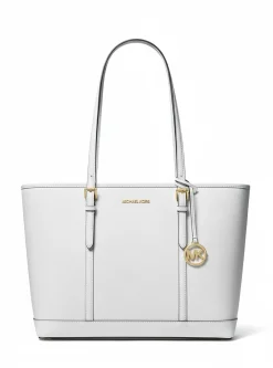 Michael Kors Handtasche Tote bags Damen Jet Set Travel Large Optic White 35F0GTVT9L