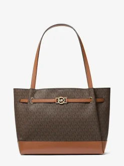 Michael Kors Reed Large Signature Logo Tote Damen Braun 35F4G6RT3B-BROWN-OS