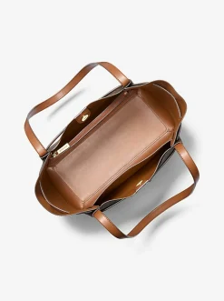 Michael Kors Reed Large Signature Logo Tote Damen Braun 35F4G6RT3B-BROWN-OS