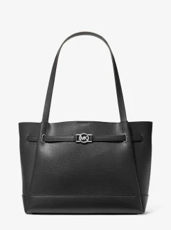 Michael Kors Tote Damen Reed Large Pebbled Leather Tote Schwarz 35F4S6RT3T-BLACK-OS