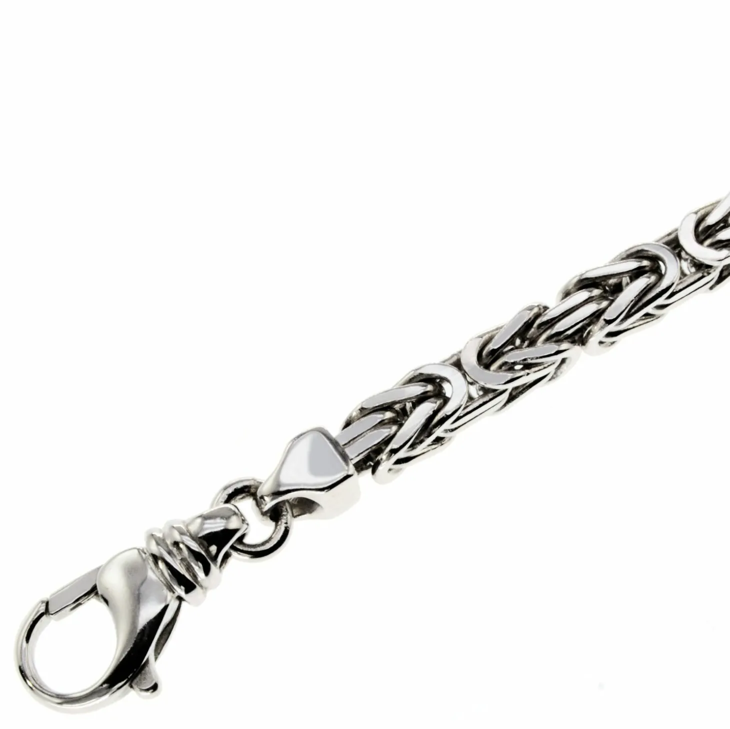 3mm Königskette 50cm - 585 Gold Weißgold