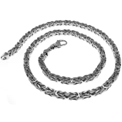 4mm Königskette 70cm - 585 Gold Weißgold