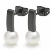 Monomania Pearl´s Kiss Damen Ohrstecker Süßwasserperlen schwarz 31779S