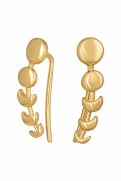 Ohrklemmen 925/- Sterling Silber vergoldet Mondzyklus Luna 41184534364254