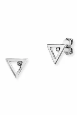 Ohrstecker 925 Sterling Silber rhodiniert Zirkonia Dreieck 41184223592542