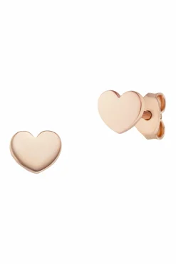 Ohrstecker 925/- Sterling Silber rotvergoldet Herz 41184224575582