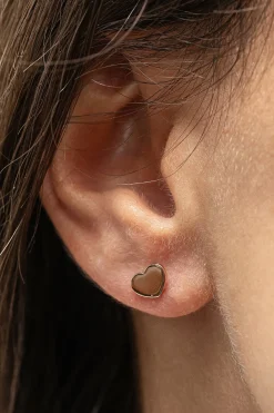 Ohrstecker 925/- Sterling Silber rotvergoldet Herz 41184224575582