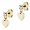Ohrstecker 925/- Sterling Silber vergoldet Zirkonia Herz 41184284541022