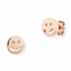 Ohrstecker 925/- Sterling Silber rotvergoldet Smile 41184224051294