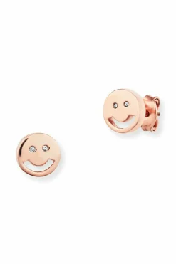 Ohrstecker 925/- Sterling Silber rotvergoldet Smile 41184224051294