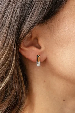 Ohrstecker 925/ Sterling Silber vergoldet Howlith 41184660979806