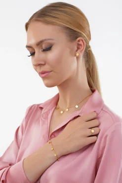 Ohrstecker 925 Sterling Silber gelb vergoldet Boho 41184455065694