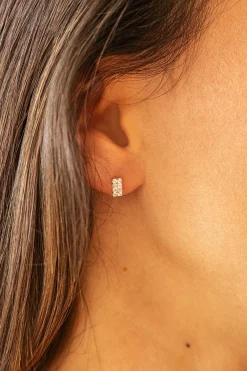 Ohrstecker 925 Sterling Silber rosé vergoldet Zirkonia 41185088274526