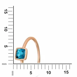 Orolino 585 Gold Roségold mit Blautopas (beh.) Ring 41677813809246