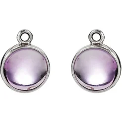 Pandora Amethyst Disk Earring Charm 290624AM
